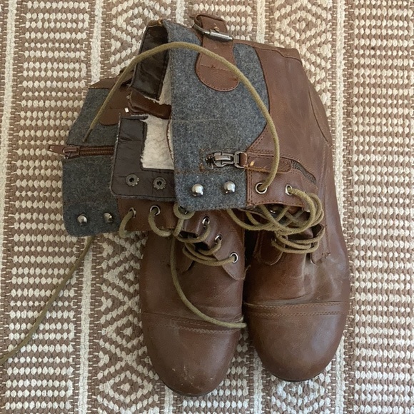 Brown Lace Up Boots - Picture 4 of 4